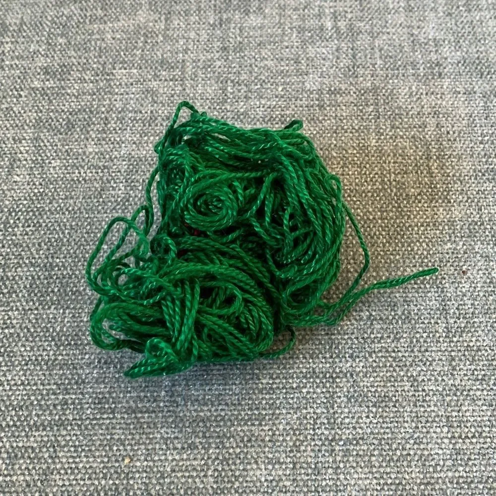 Green Needlepoint Thread Yarn